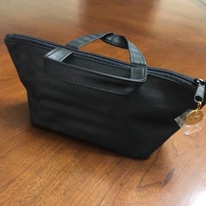New Mary Kay Black Striped Cosmetic Case
